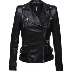 Siyah Kadın Deri Mont Siyah Kadın Deri Mont